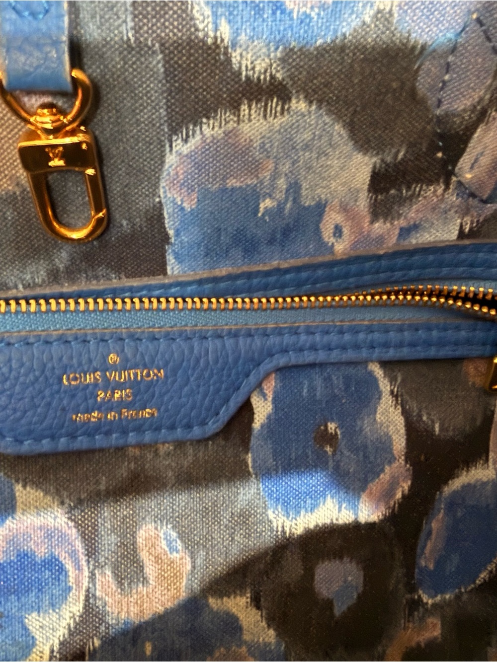 Louis Vuitton GM Neverfull limited Edition Tote with Blue Trim and Lettering - Picture 3 of 12